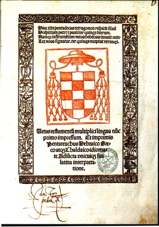 The Complutensian Polyglot Bible by Arnao Guillen de Brocar