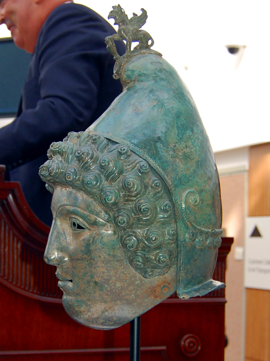 The Crosby Garrett Helmet, side view