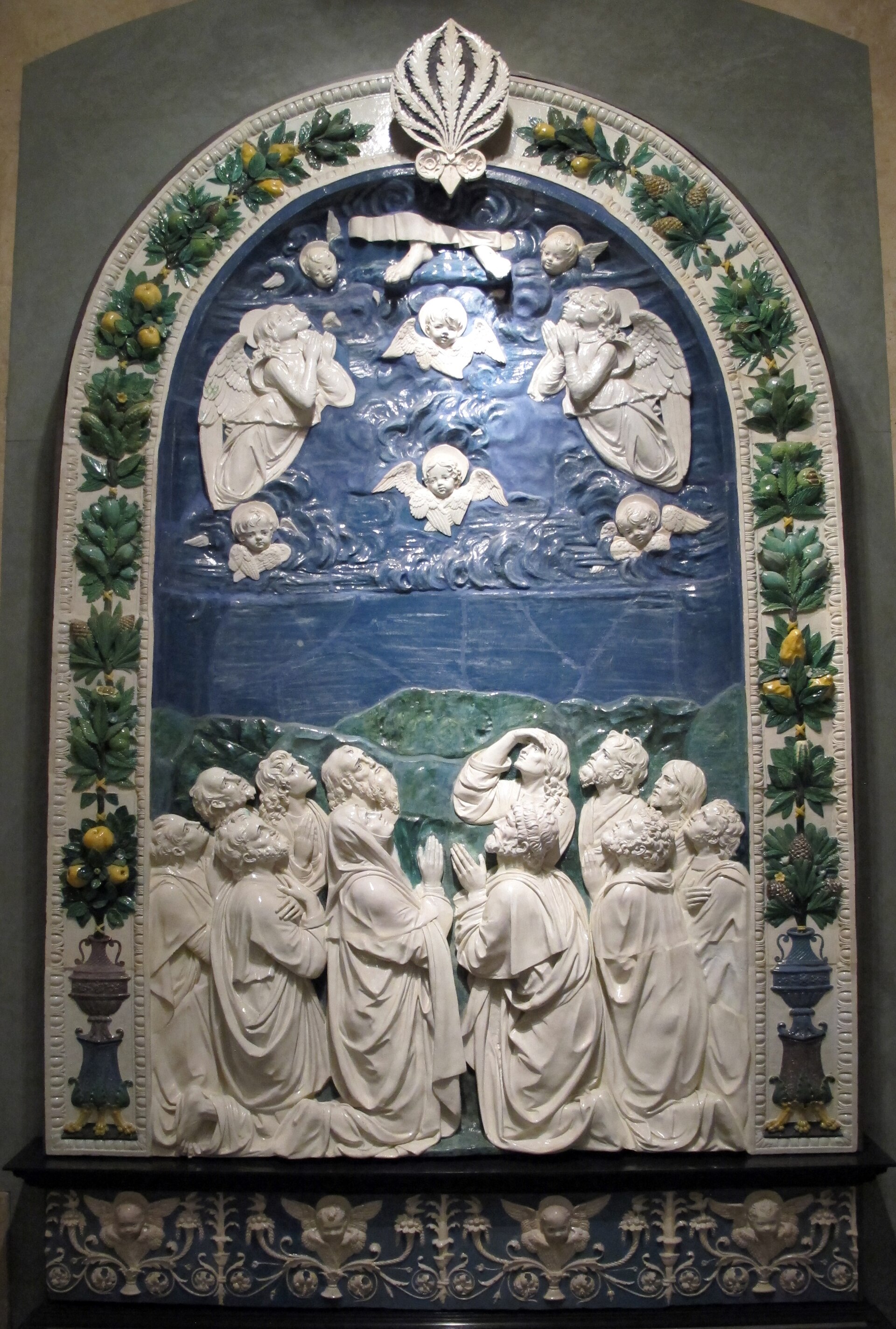 The Louvre Ascension retable, workshop of Andrea and Giovanni della Robbia (comparandum)