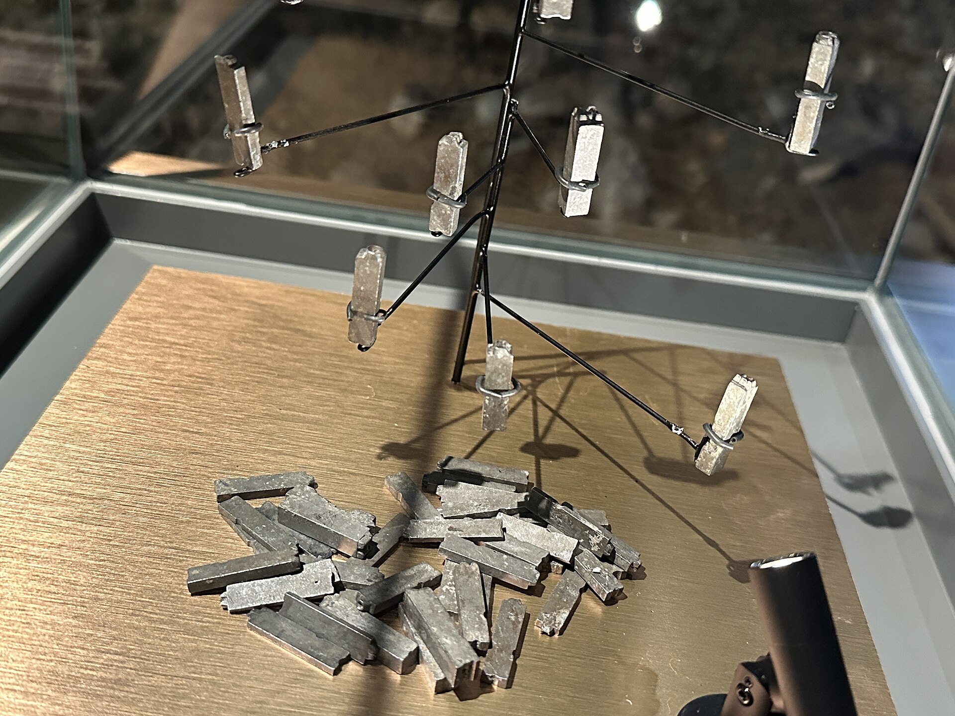 Recovered fragments of Doves Type on display