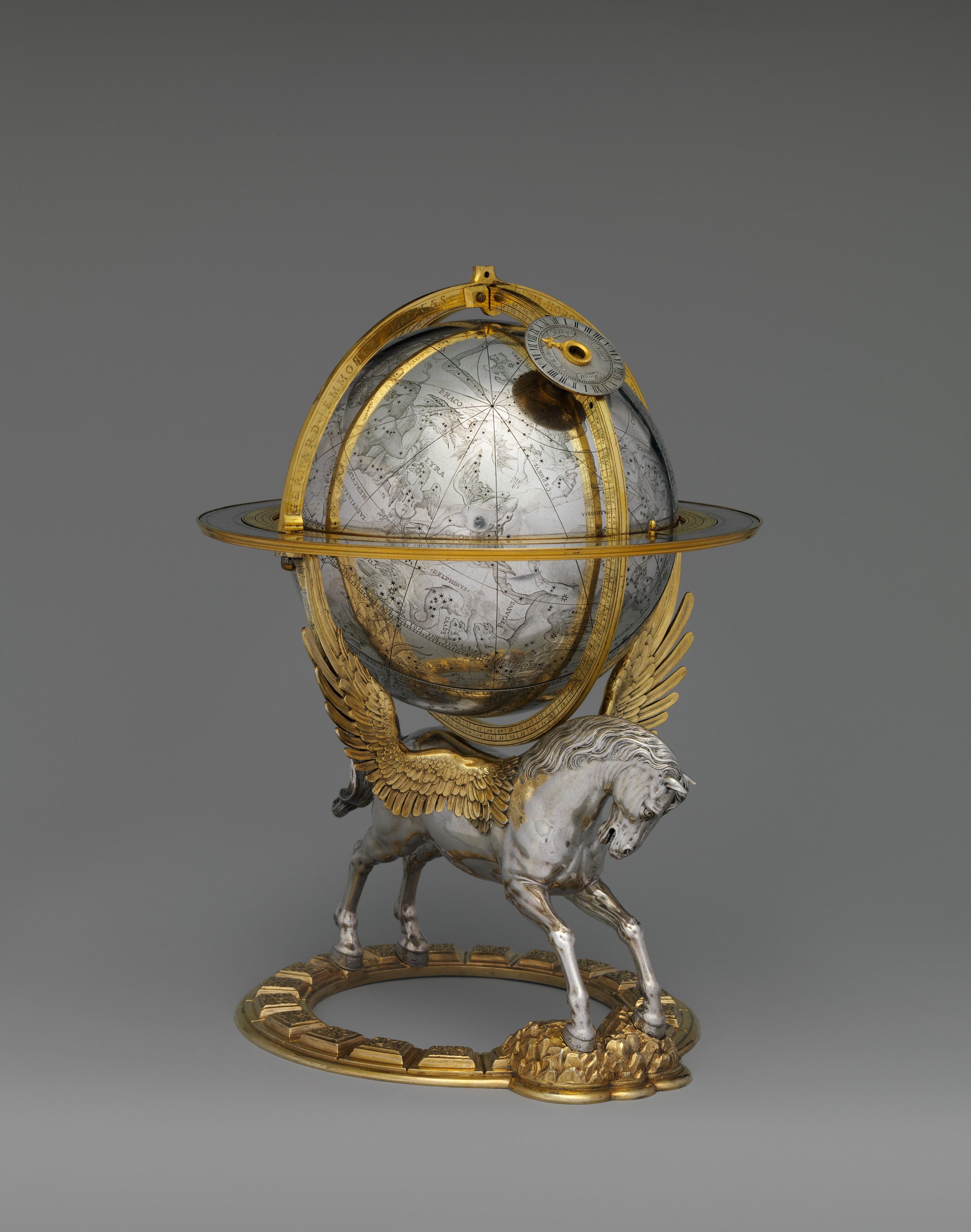 Celestial Globe with Clockwork by Gerhard Emmoser