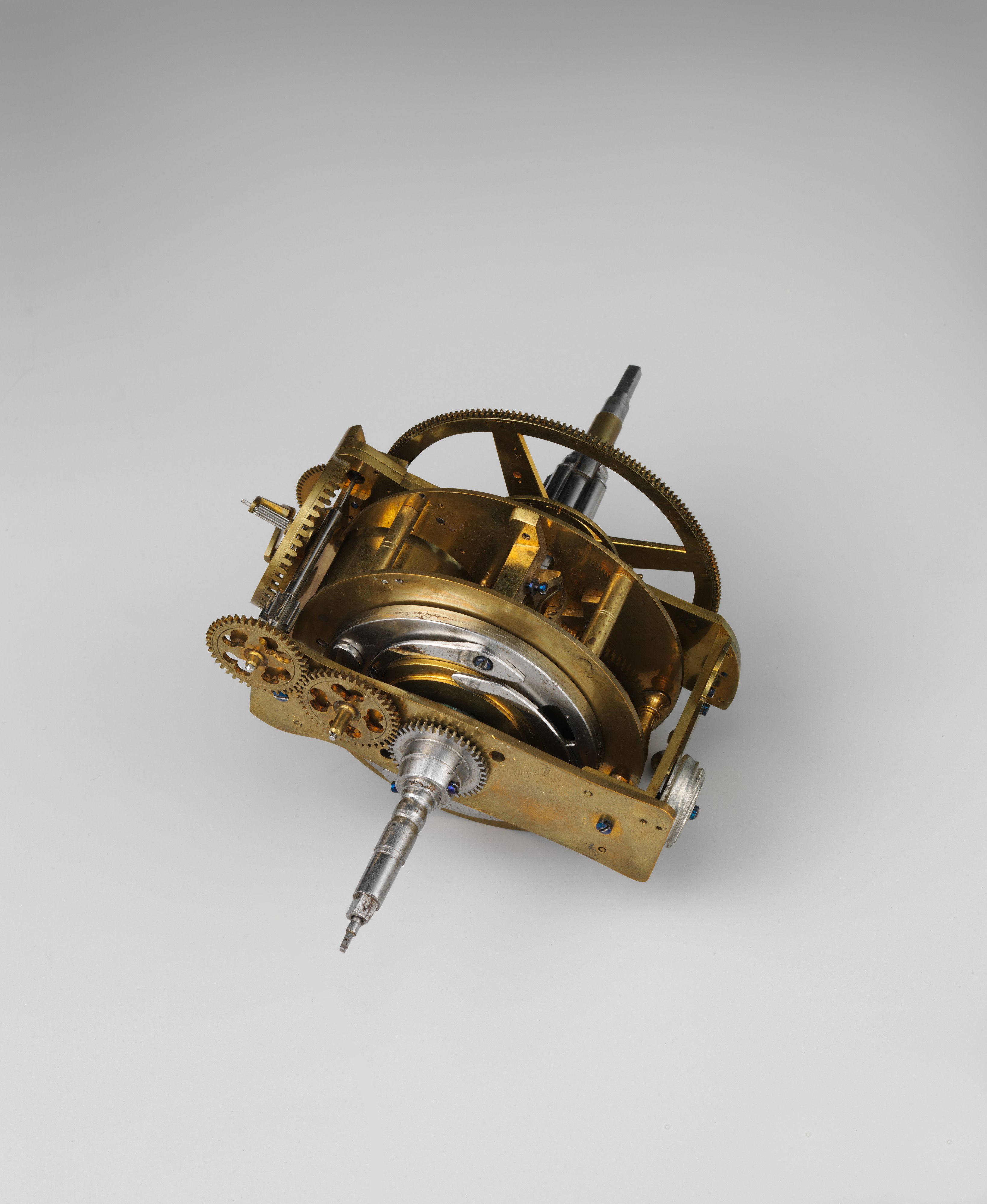 The clockwork movement, removed from the case