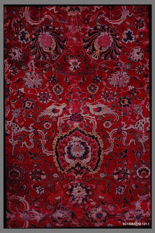 The Emperor's Carpet, detail of a small field medallion with birds