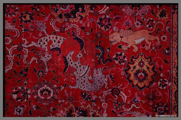 The Emperor's Carpet, detail of animals in combat