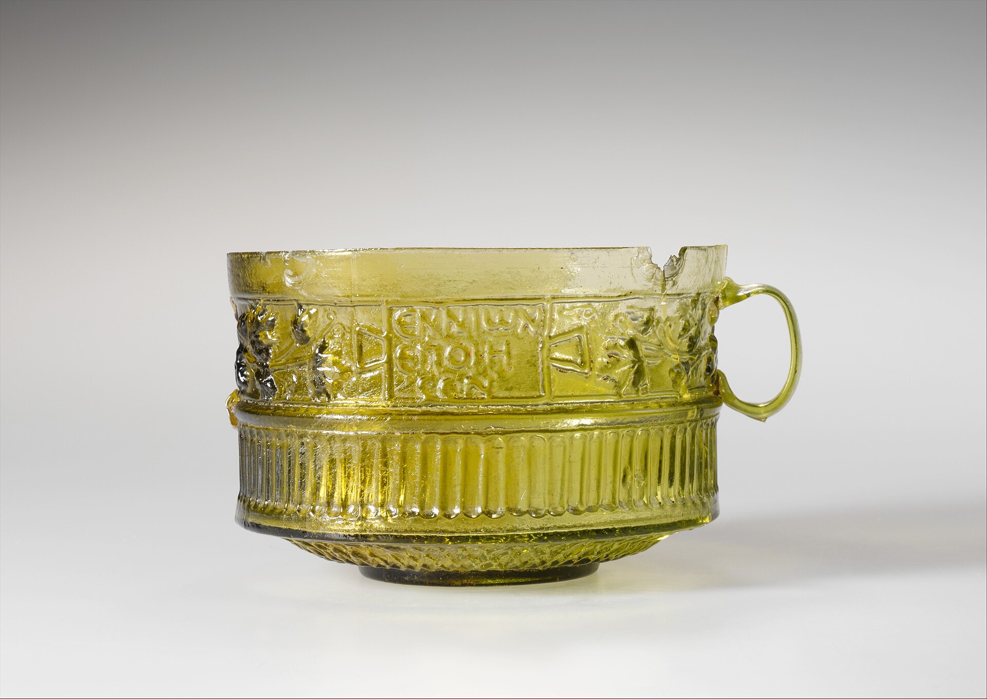 Two-handled cup signed by Ennion