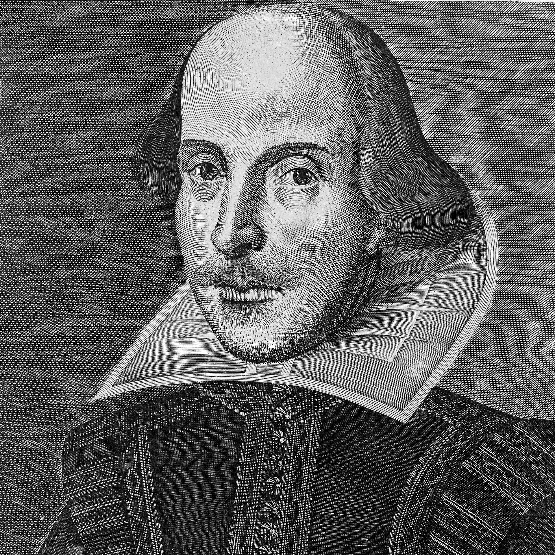 The Droeshout portrait, title page