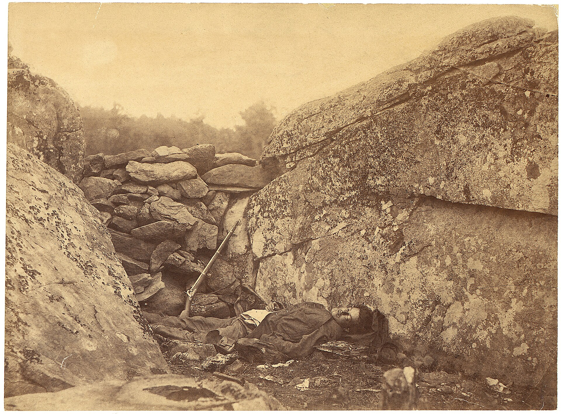 The Home of a Rebel Sharpshooter (National Archives print)