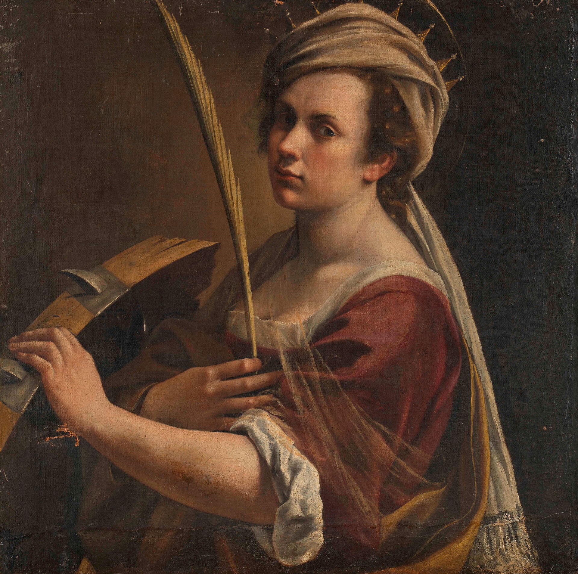 Self Portrait as Saint Catherine of Alexandria (alternate reproduction)