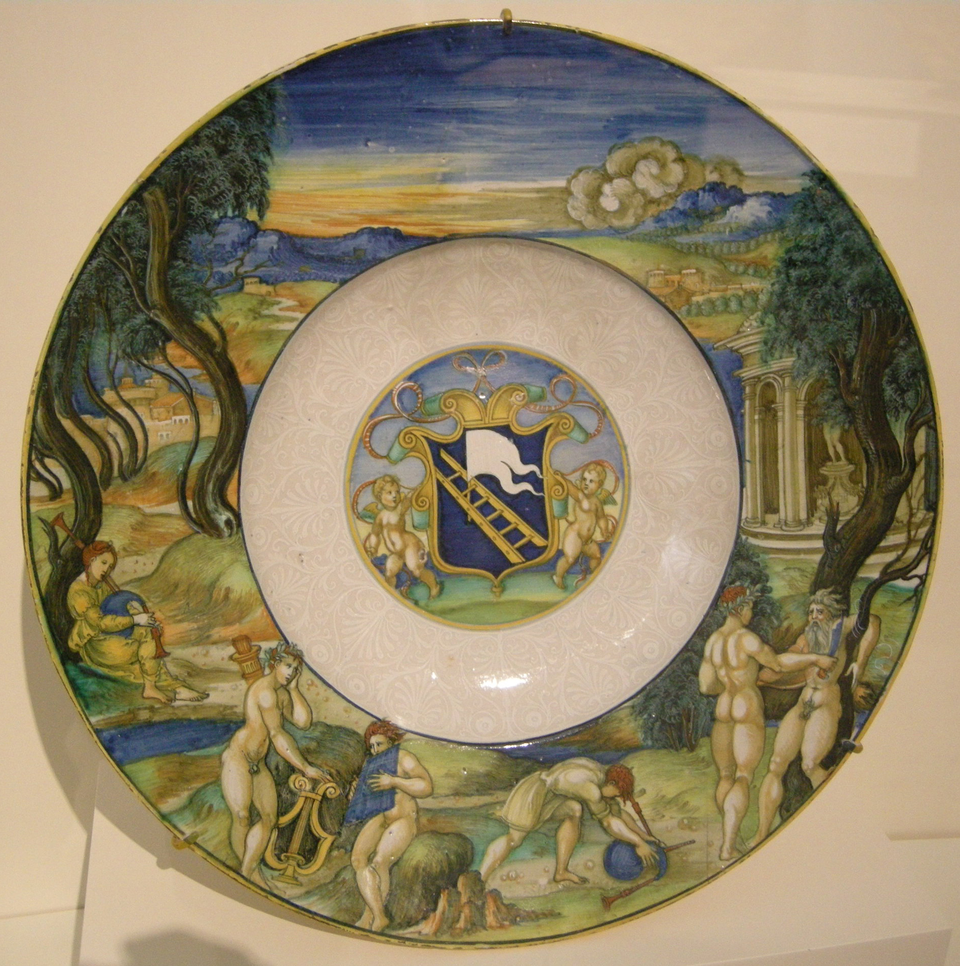 Armorial Dish with the Flaying of Marsyas