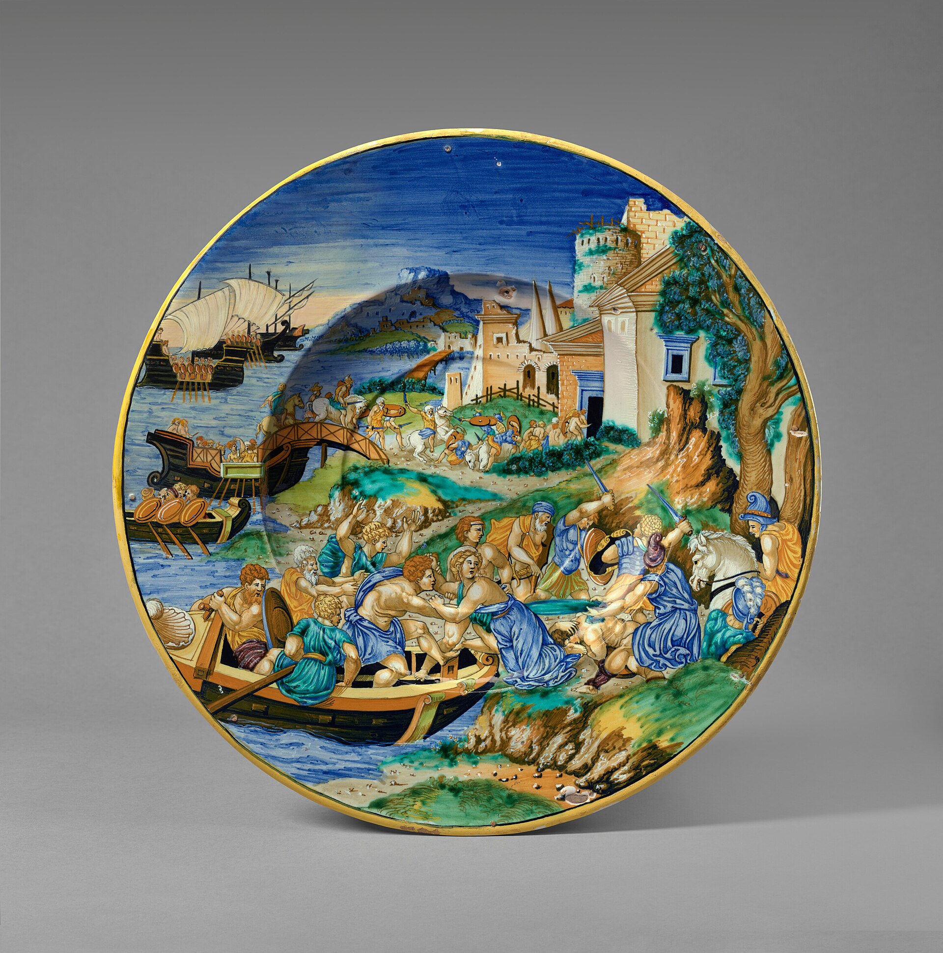 Plate with the Abduction of Helen