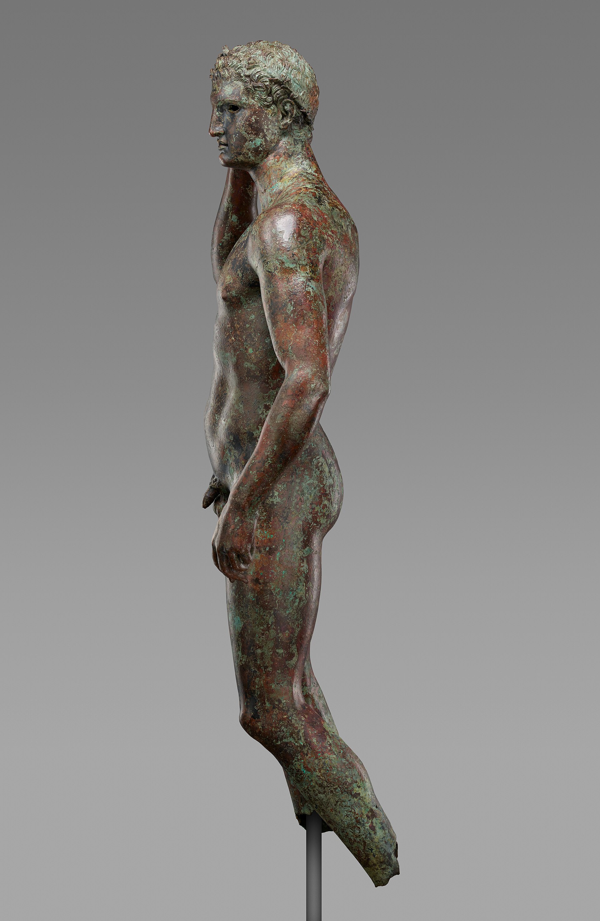 Statue of a Victorious Youth, left profile