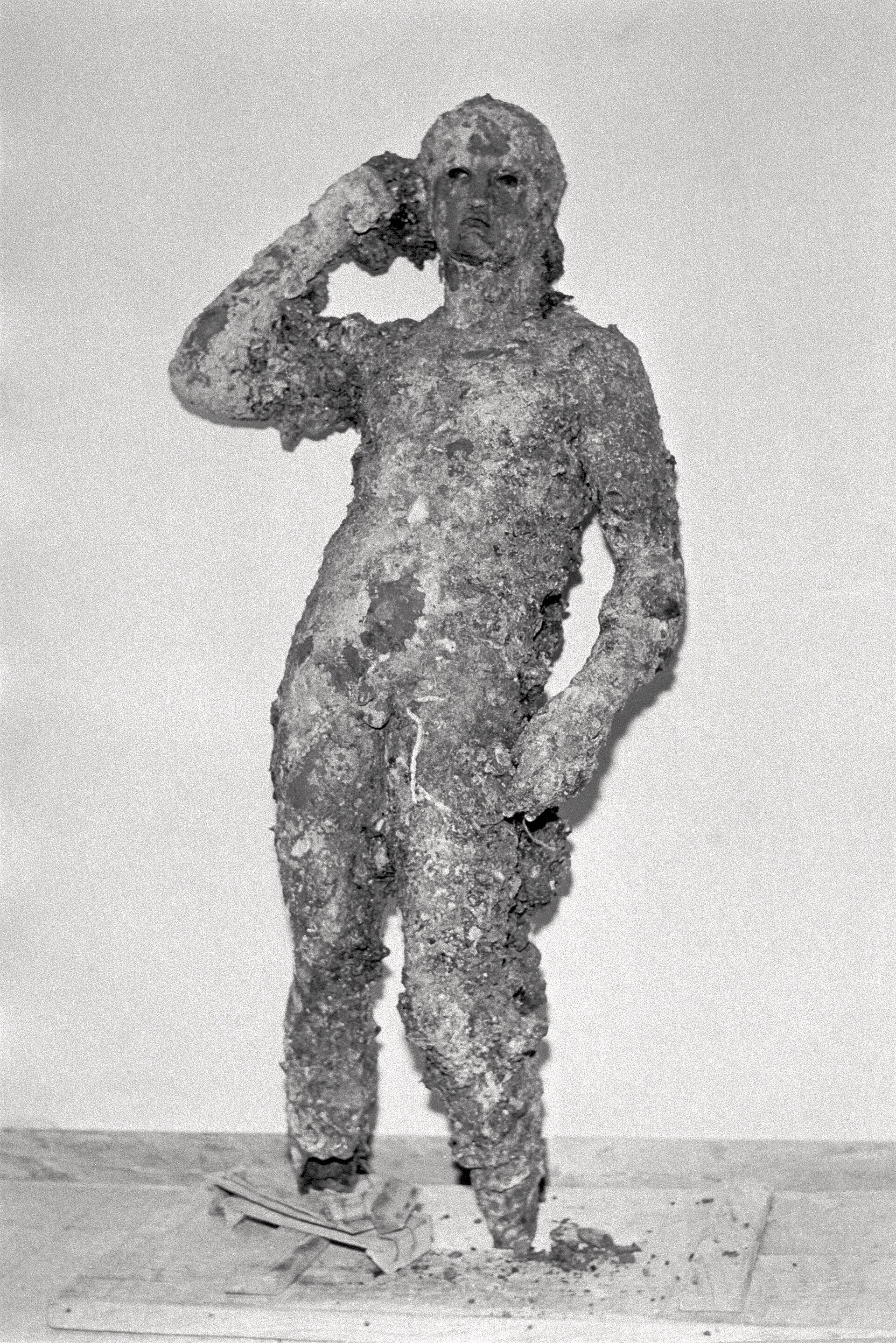 Statue of a Victorious Youth before conservation