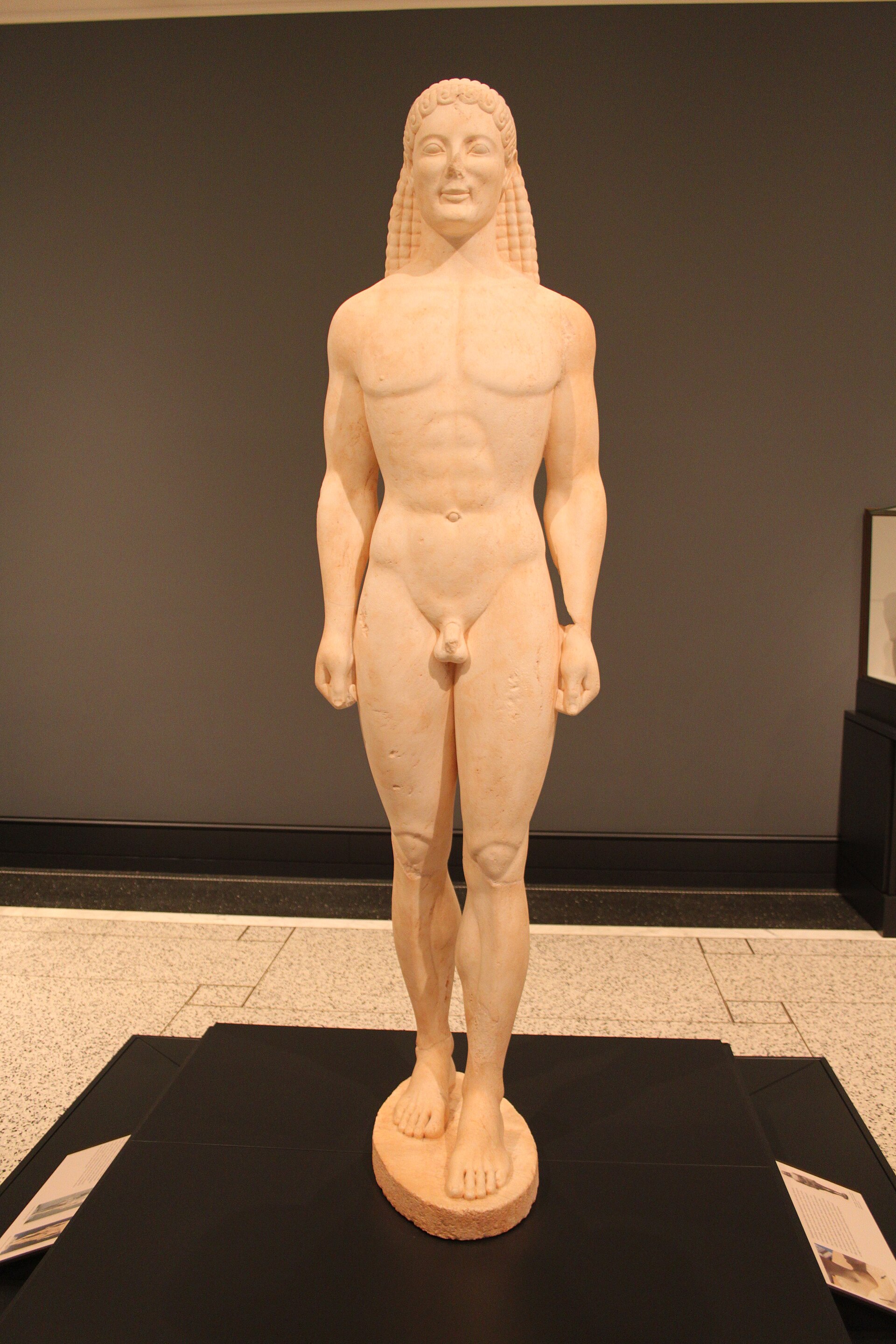 The kouros in the Getty Villa galleries