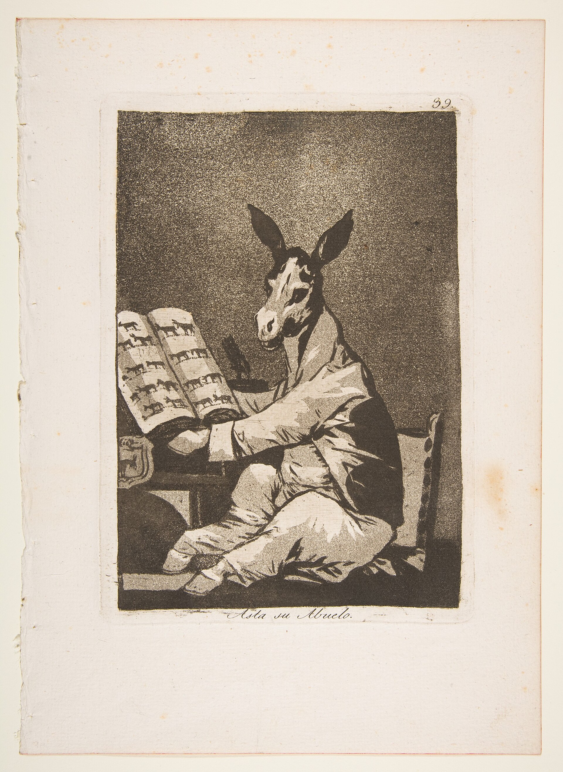 Asta su abuelo, Plate 39 from Los Caprichos