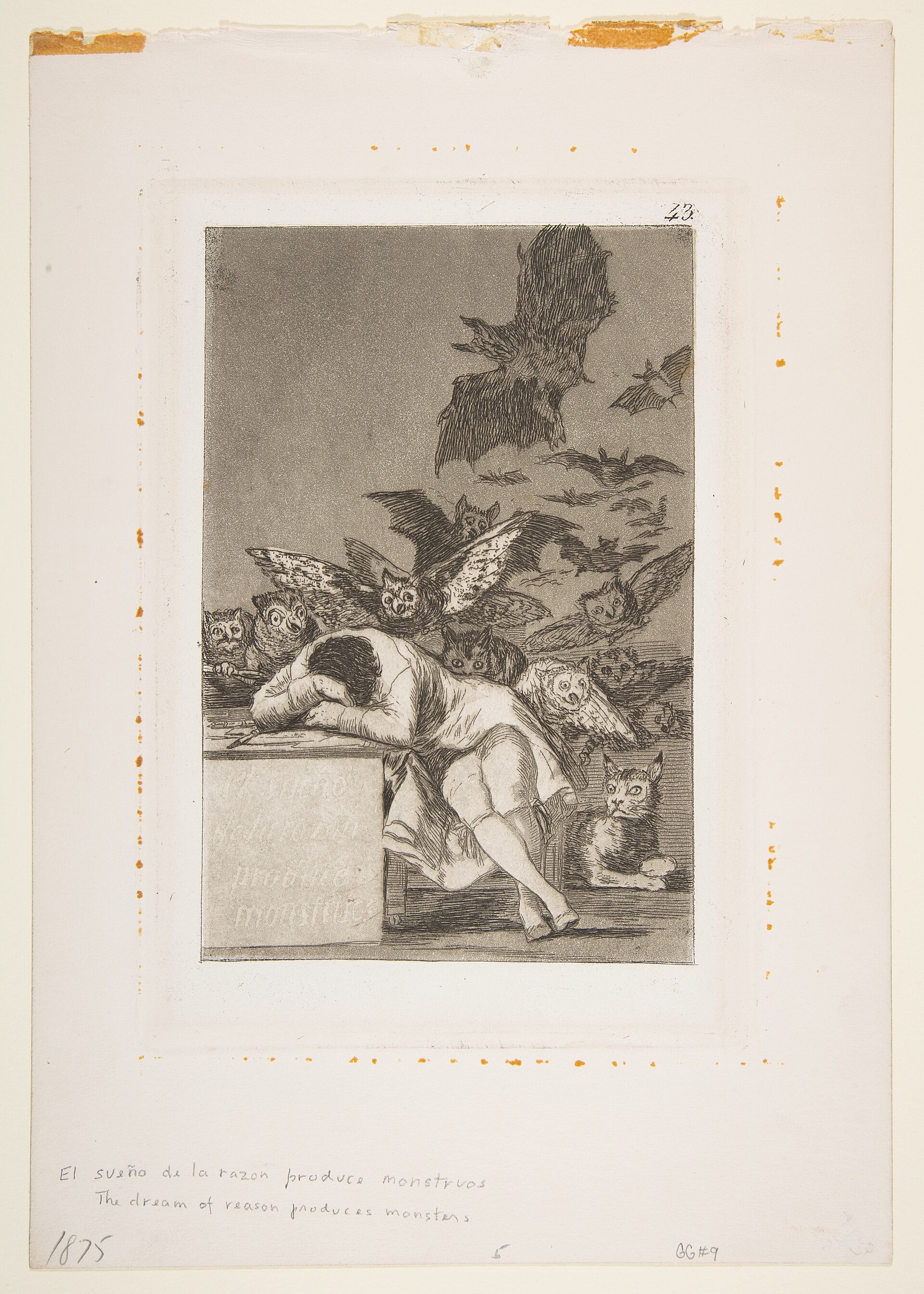 The sleep of reason produces monsters, a later impression