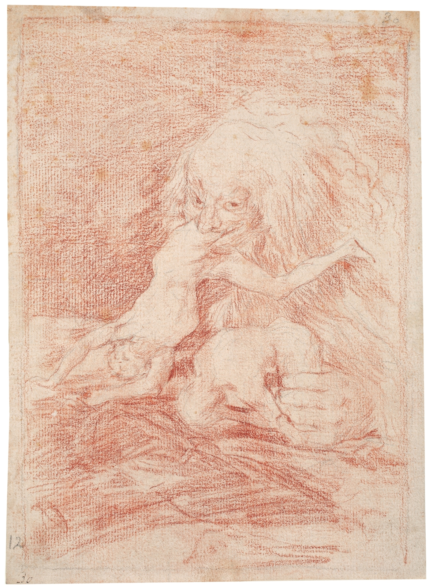 Goya's red chalk drawing of the subject, c. 1797