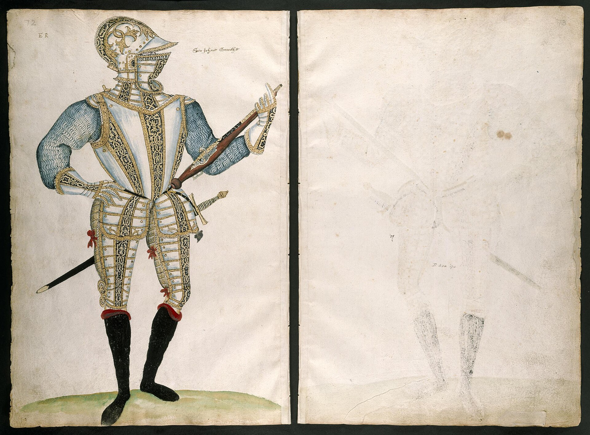 Almain Armourer's Album, the design for Sir John Smythe