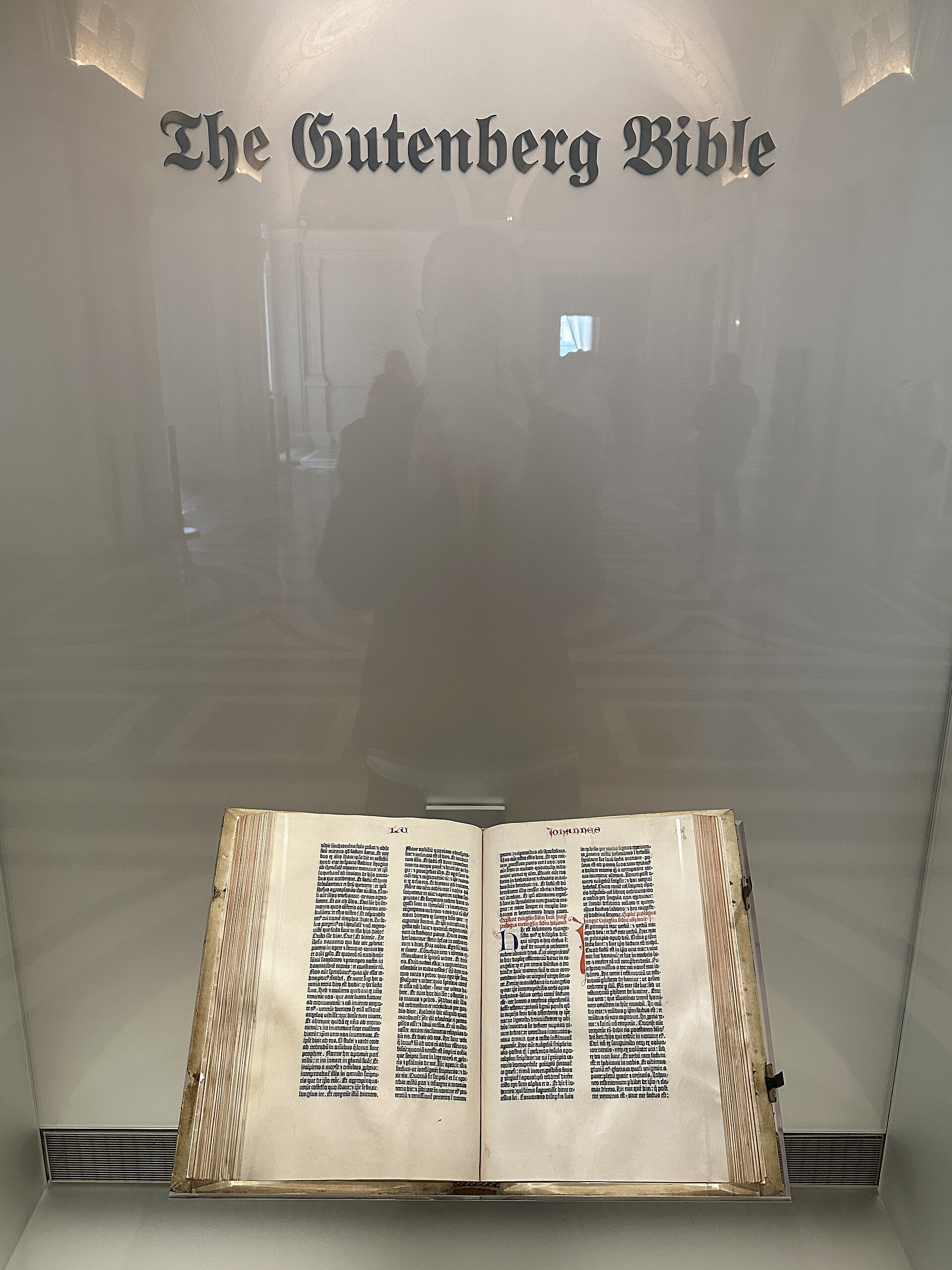 The same copy, on display in the Jefferson Building