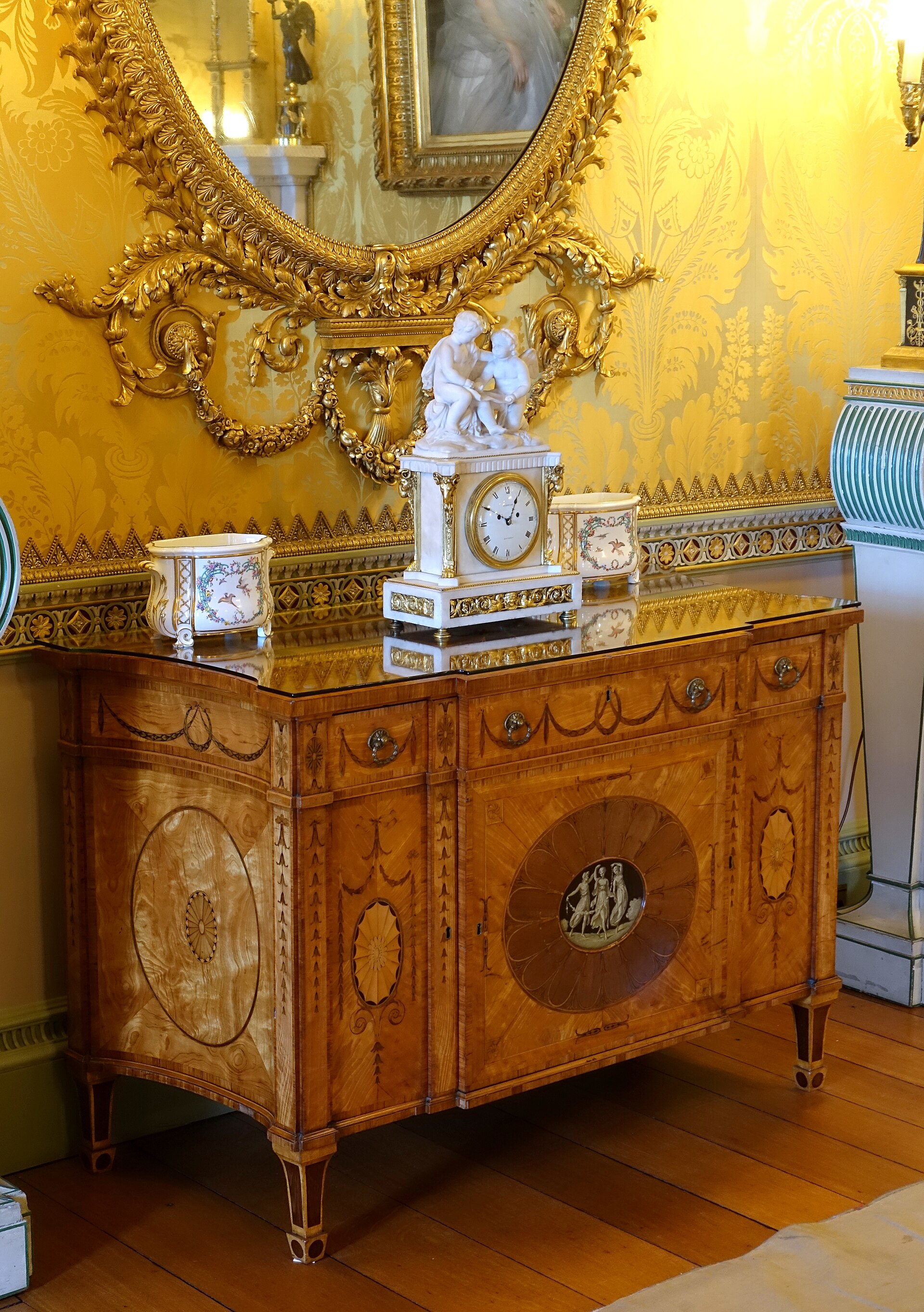 Dressing commode with the Three Graces