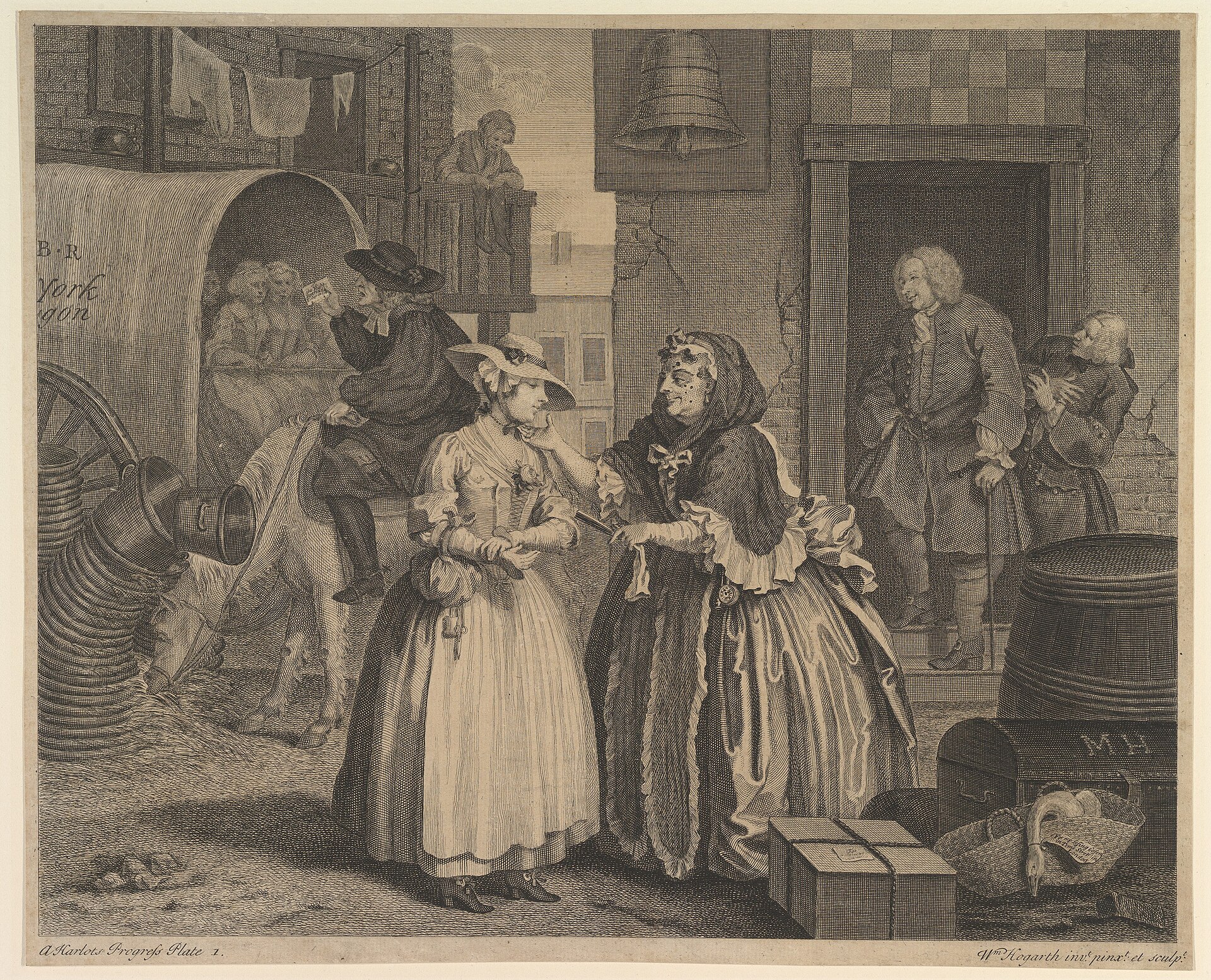 A Harlot's Progress, Plate 1