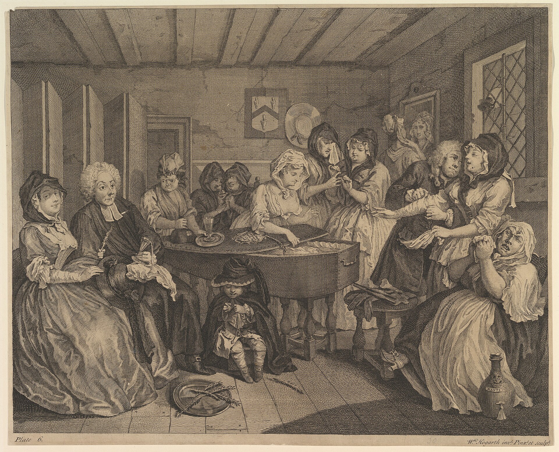 A Harlot's Progress, Plate 6 (a different plate in the same series)