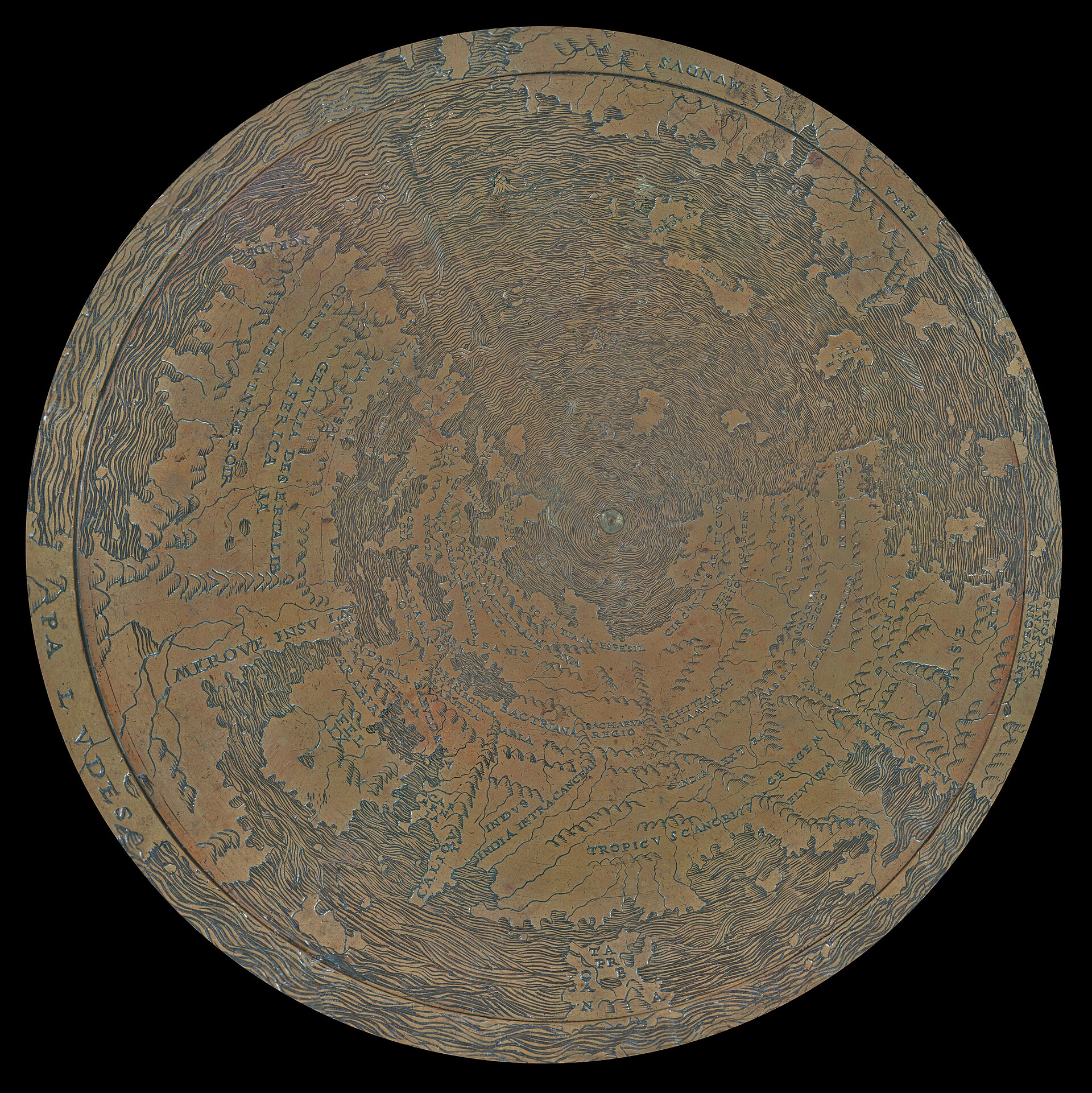 The northern hemisphere of the Hunt-Lenox Globe