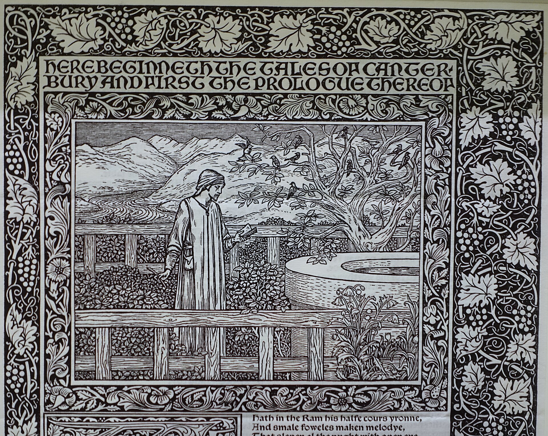 Illustrated leaf, detail, Fogg Museum copy