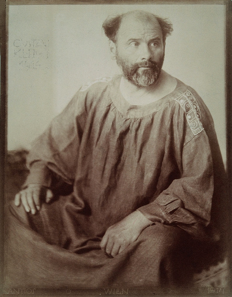 Gustav Klimt photographed by Josef Anton Trcka