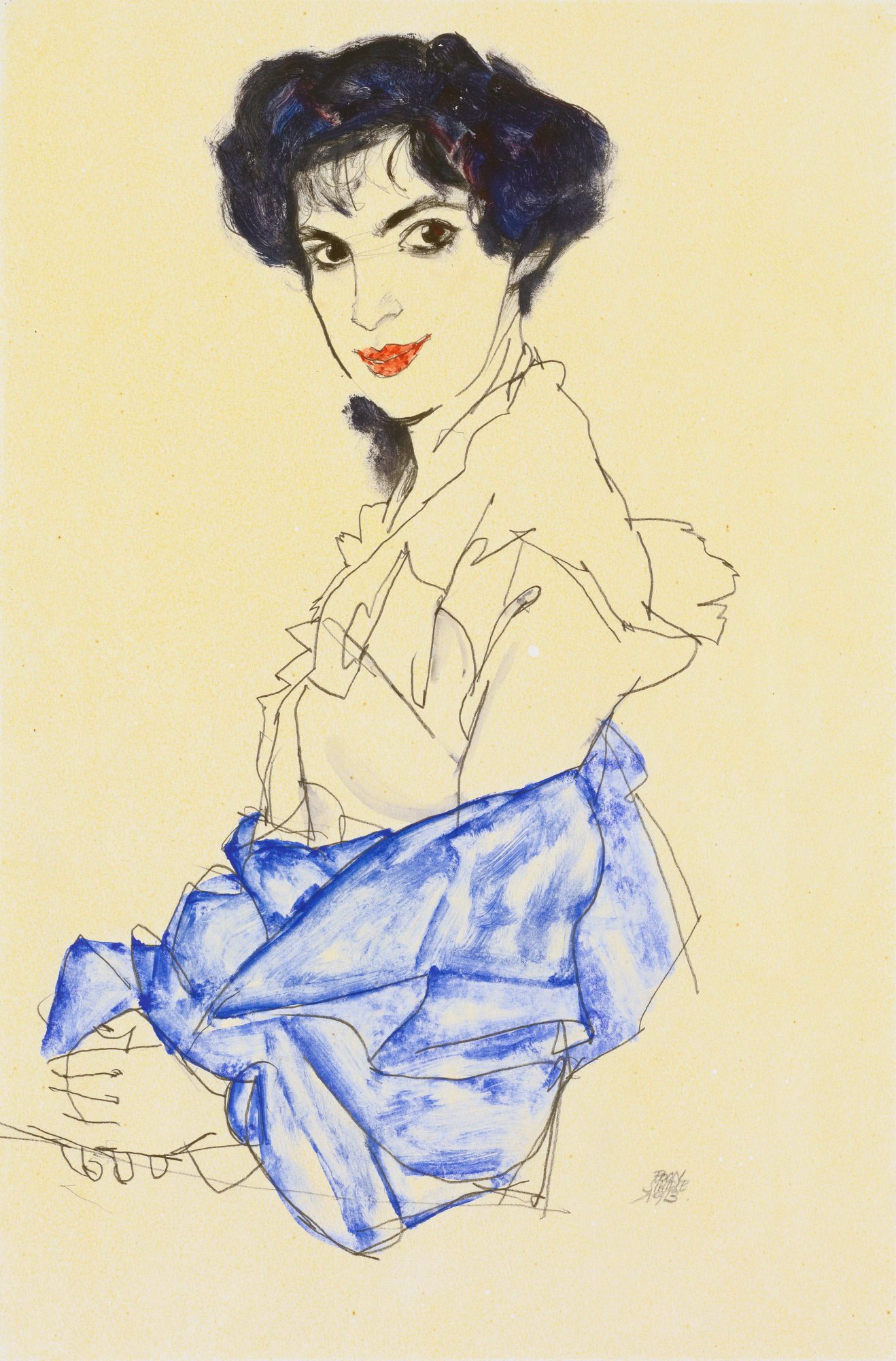 Egon Schiele, Portrait of Elisabeth Lederer, 1913