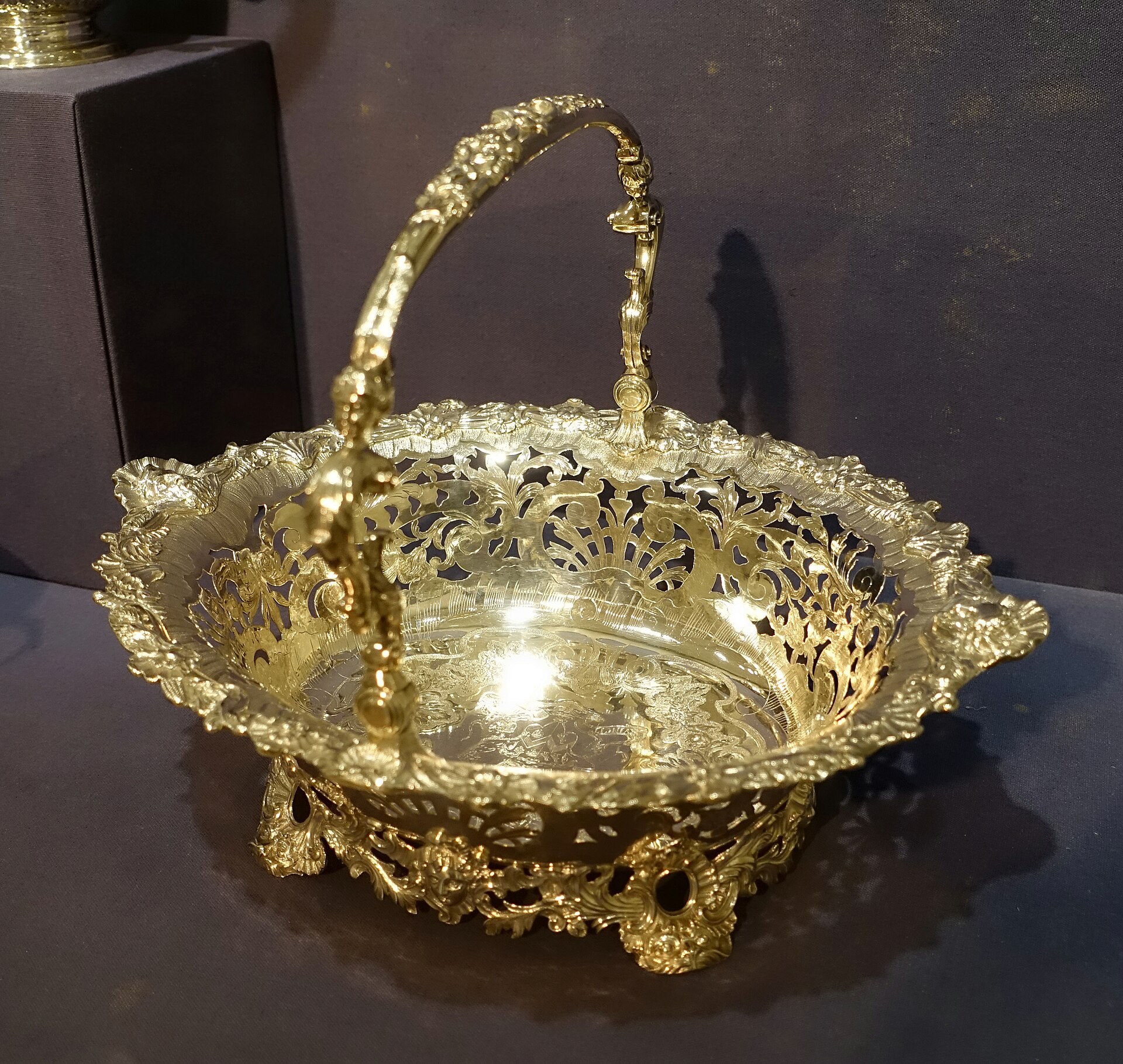 Cake basket, mark of Paul de Lamerie, 1739