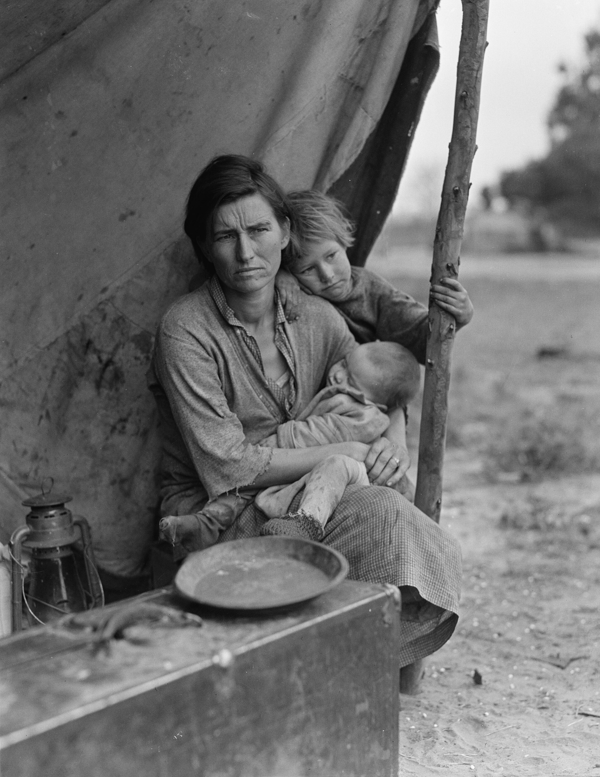 Migrant agricultural worker's family, Nipomo, California