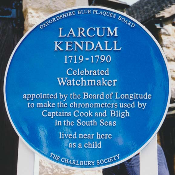 Blue plaque to Larcum Kendall, Charlbury