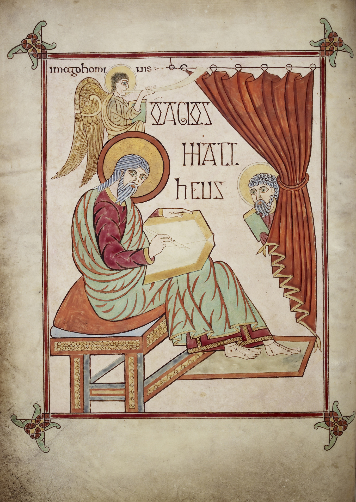 The Lindisfarne Gospels by Eadfrith of Lindisfarne (attributed)