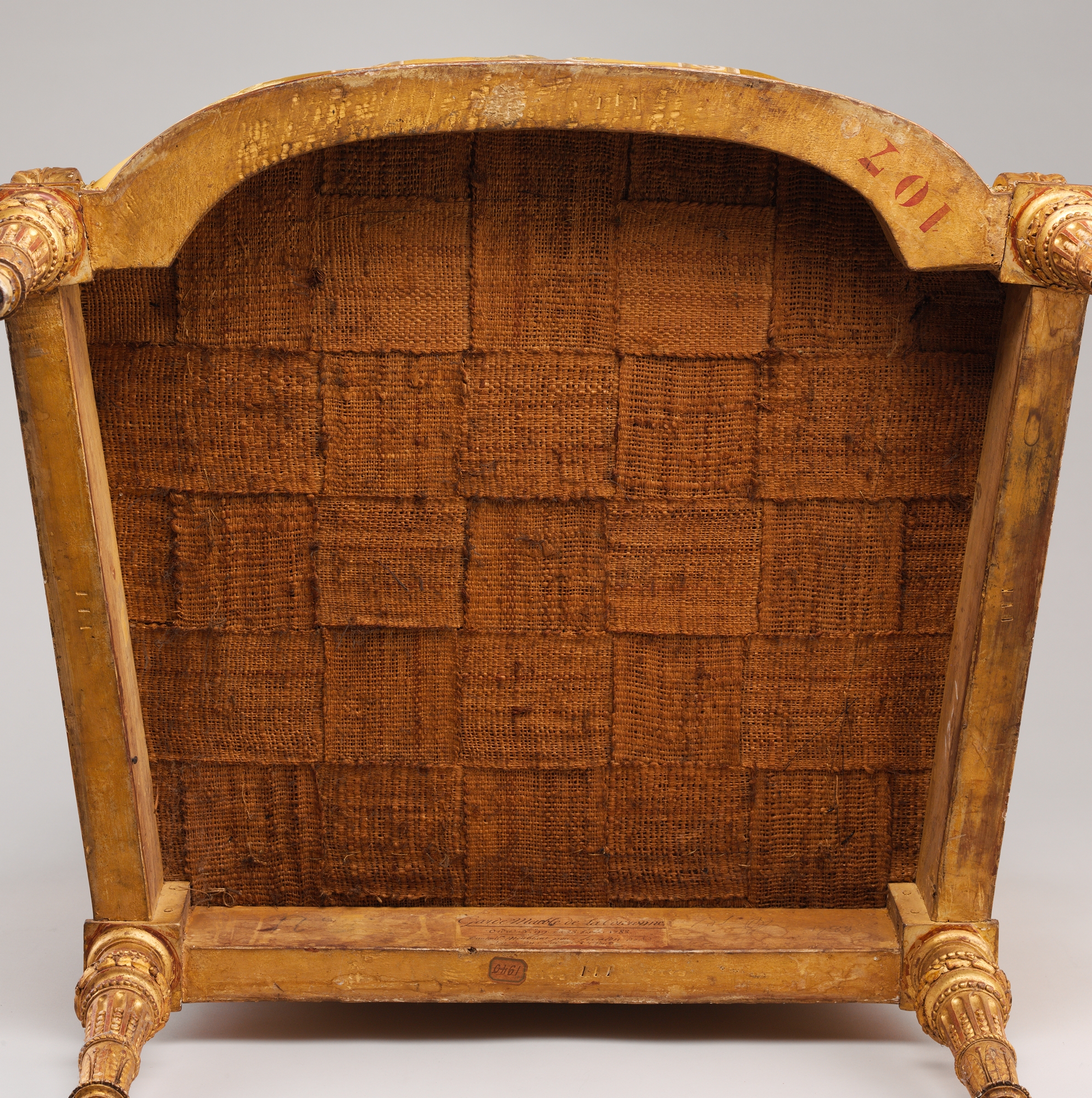 Armchair from Louis XVI's Salon des Jeux at Saint Cloud, additional view