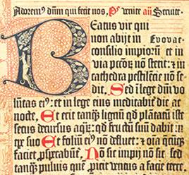 Mainz Psalter, initial detail