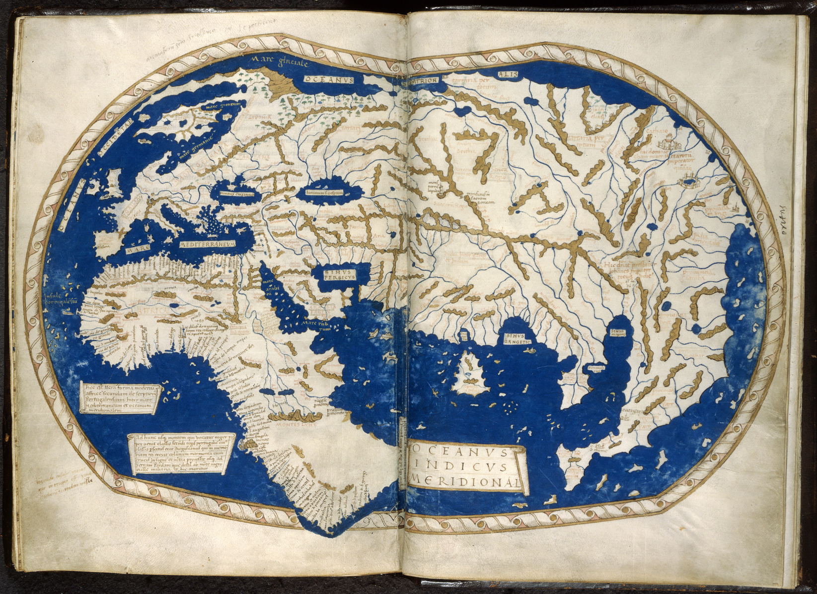 World map, Insularium Illustratum, British Library