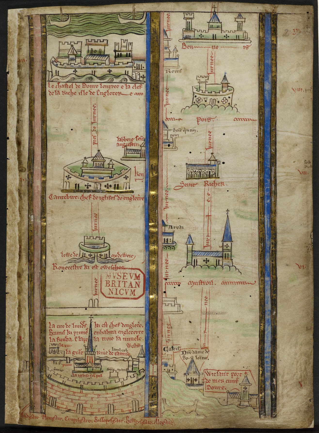 Itinerary from London to the Holy Land