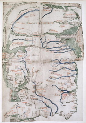 Map of Britain, Cotton MS Julius D VII, f. 49v