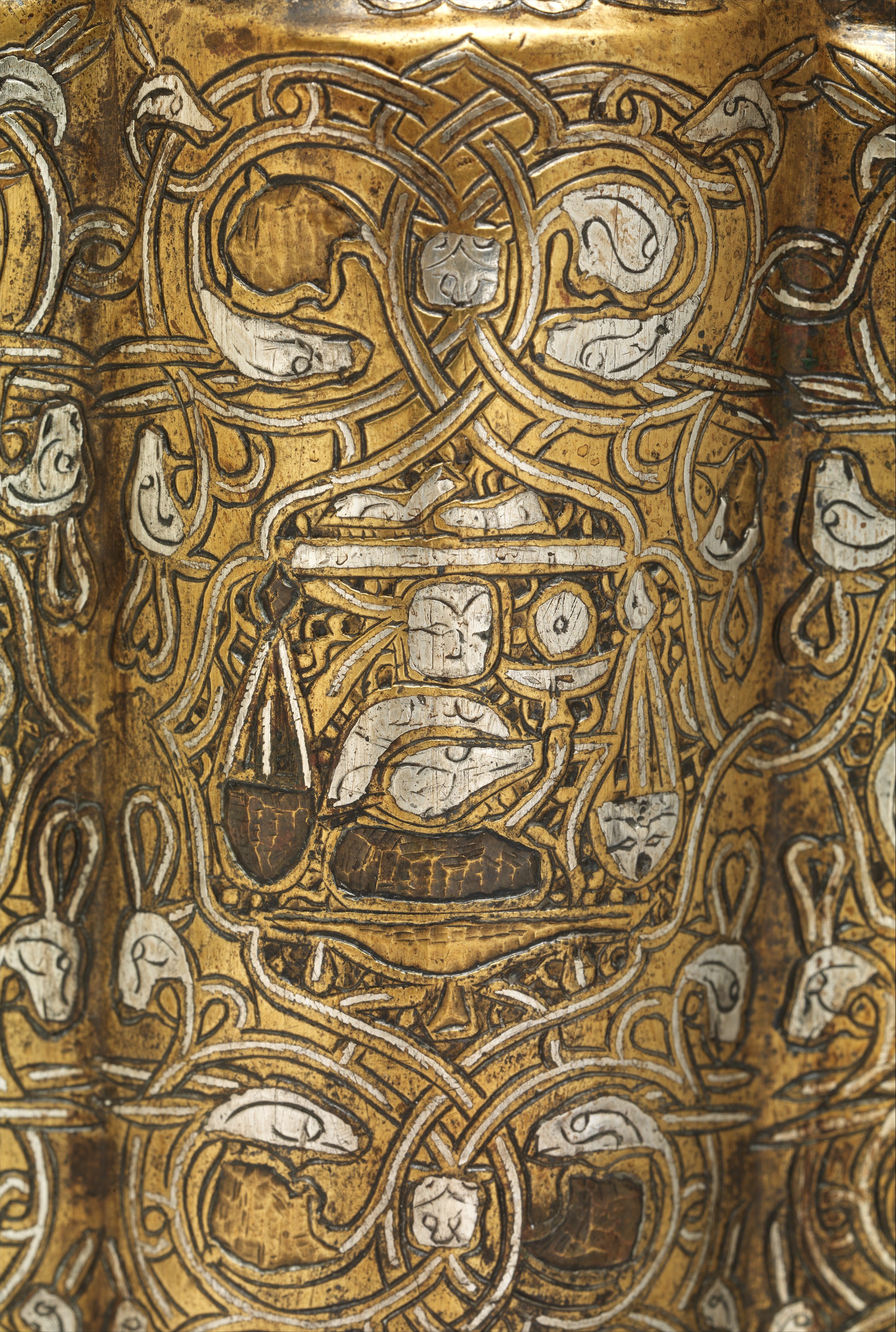 Zodiac medallion, Libra, detail