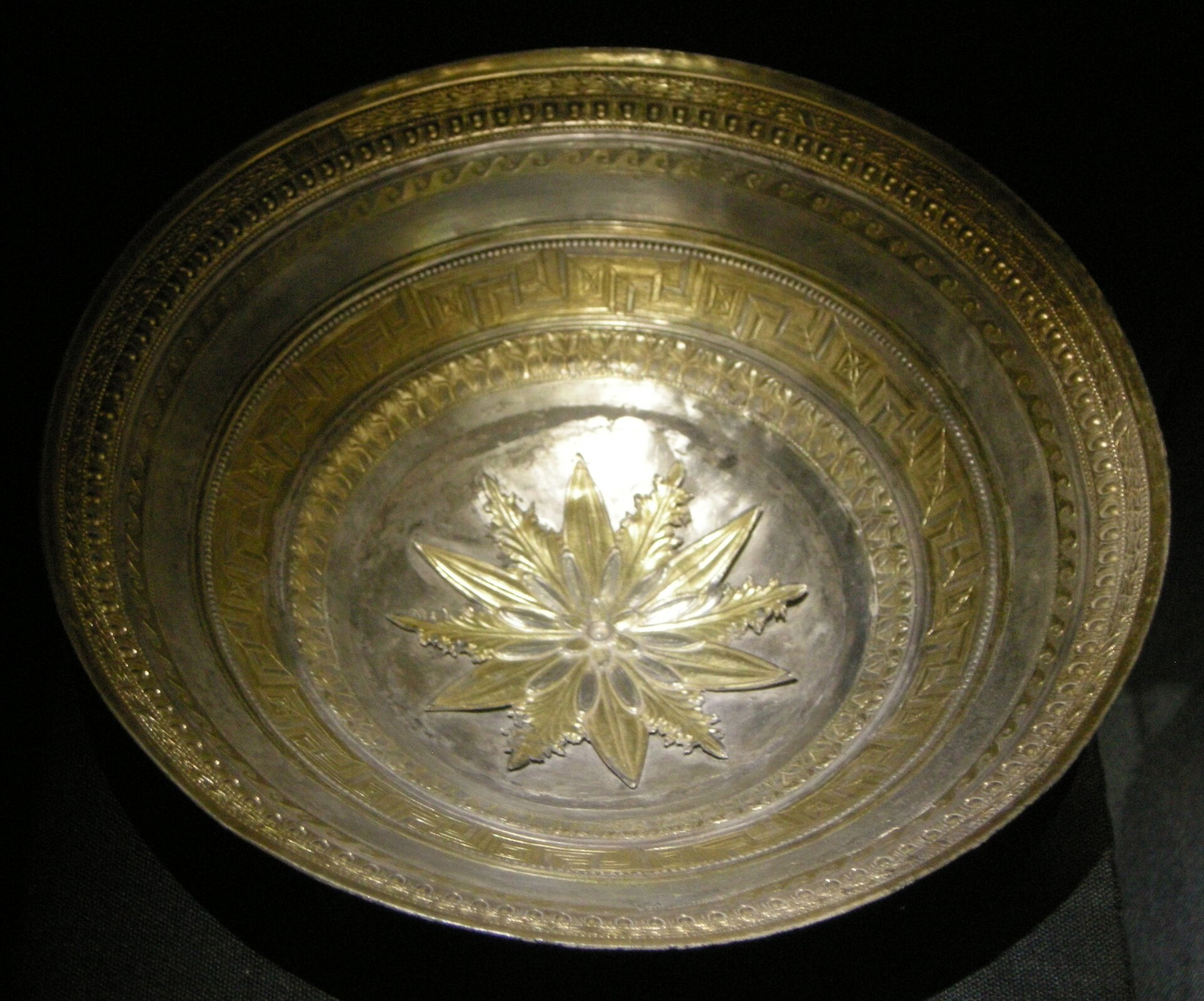 Silver-Gilt Dish with a Rosette