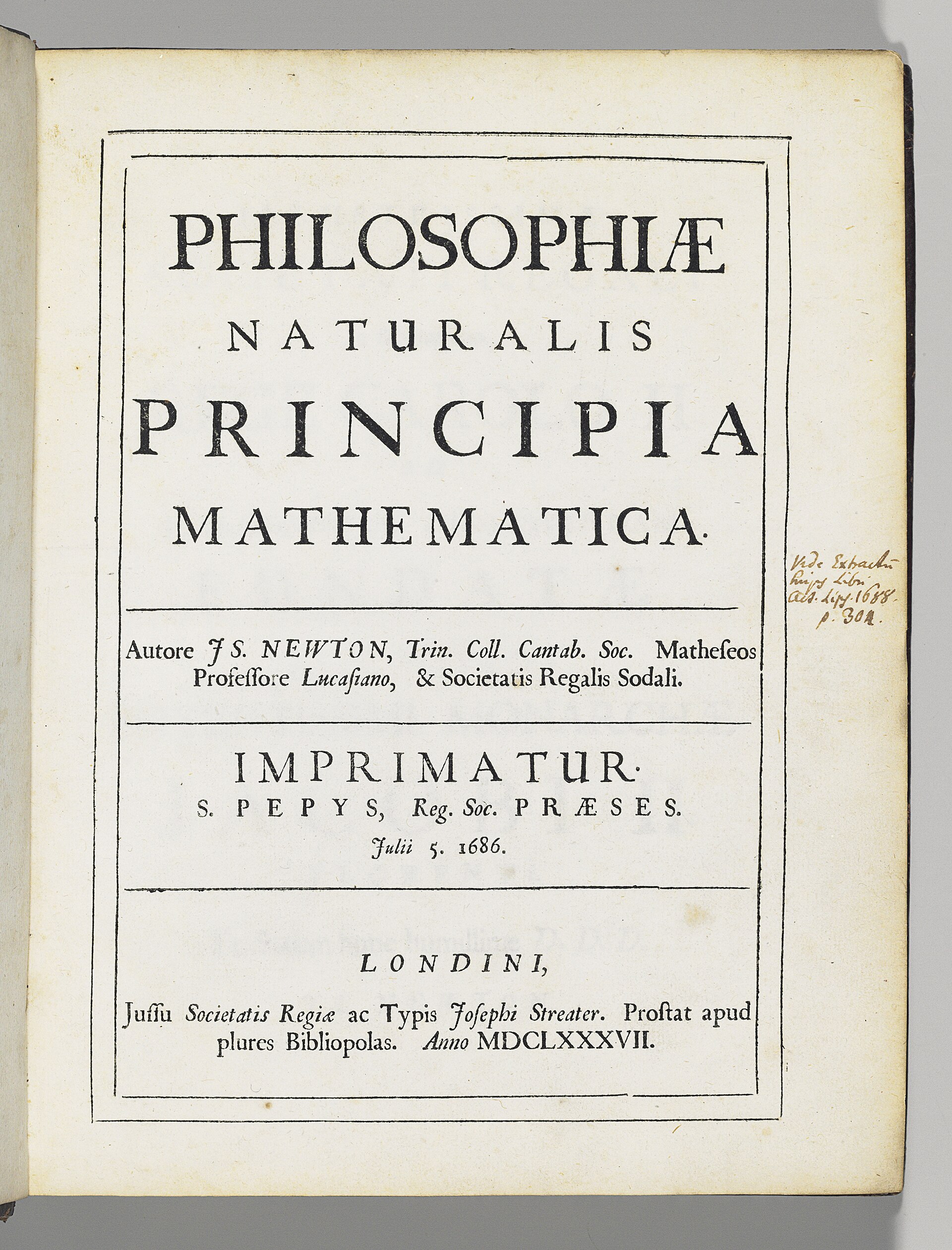 Presentation copy to King James II (a different copy)