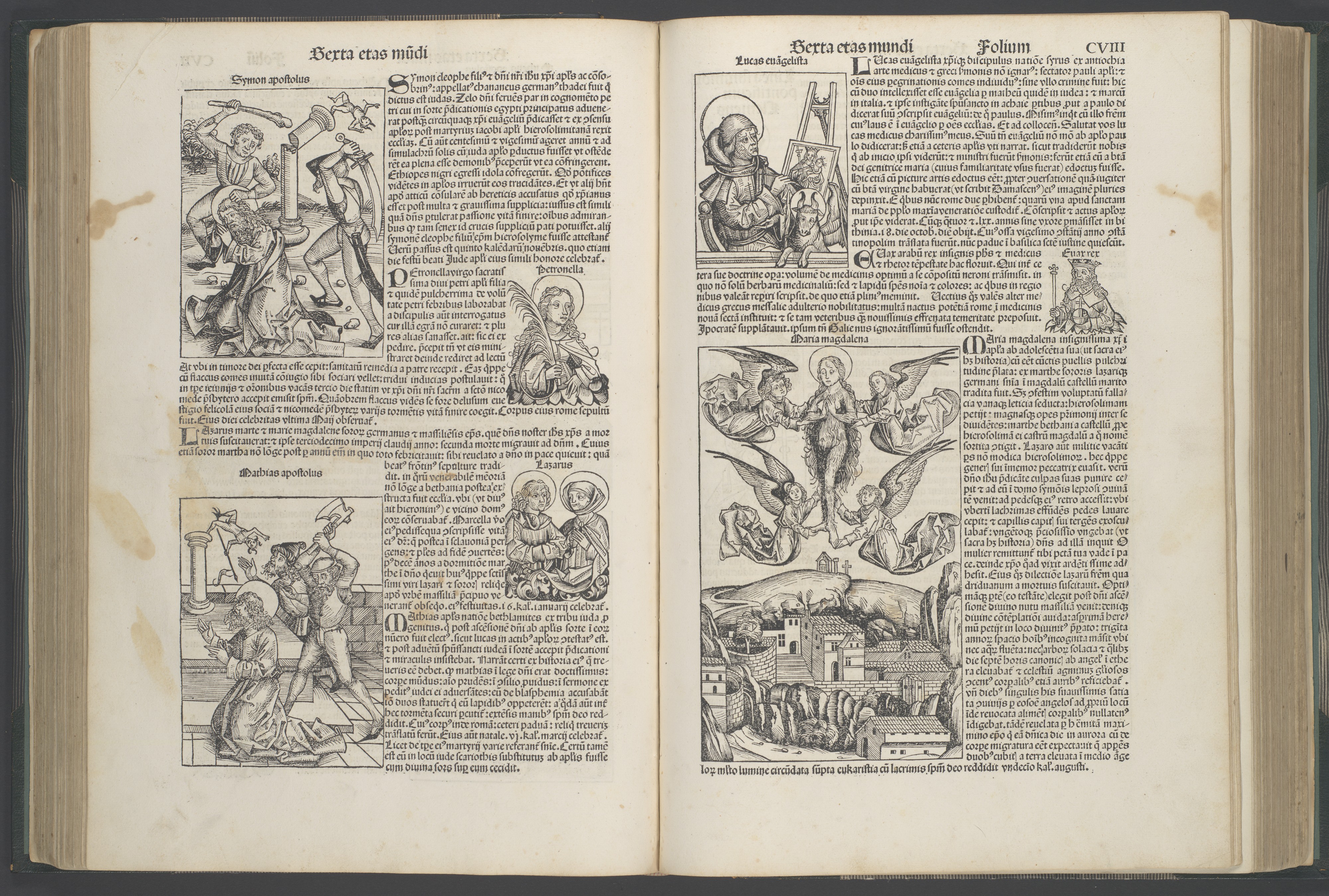 Apostles and saints, folios CVII-CVIII