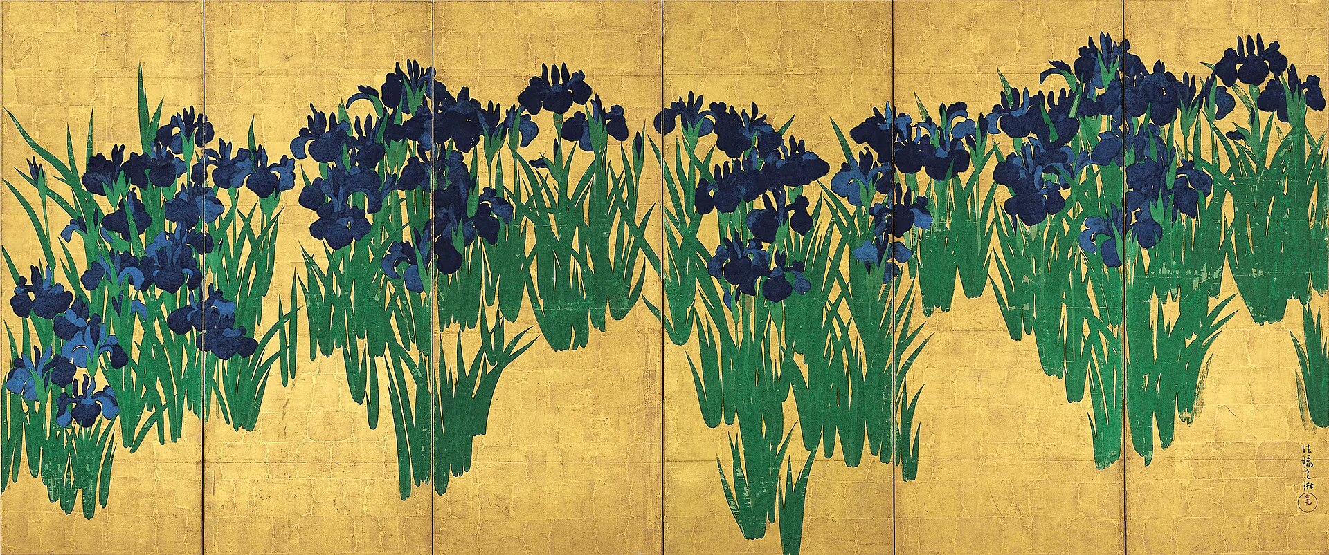 Irises, right screen