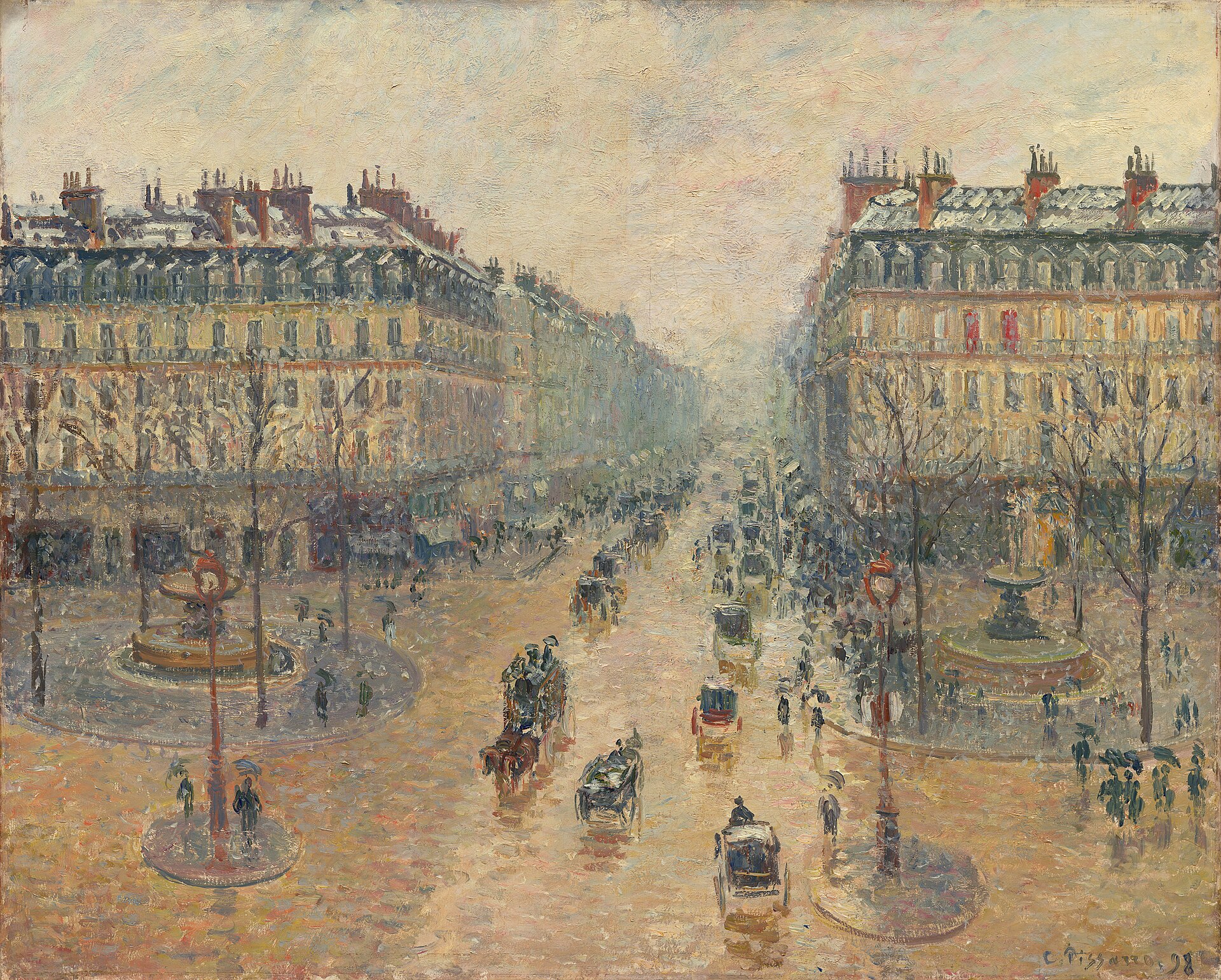 Avenue de l'Opera, effet de neige, le matin