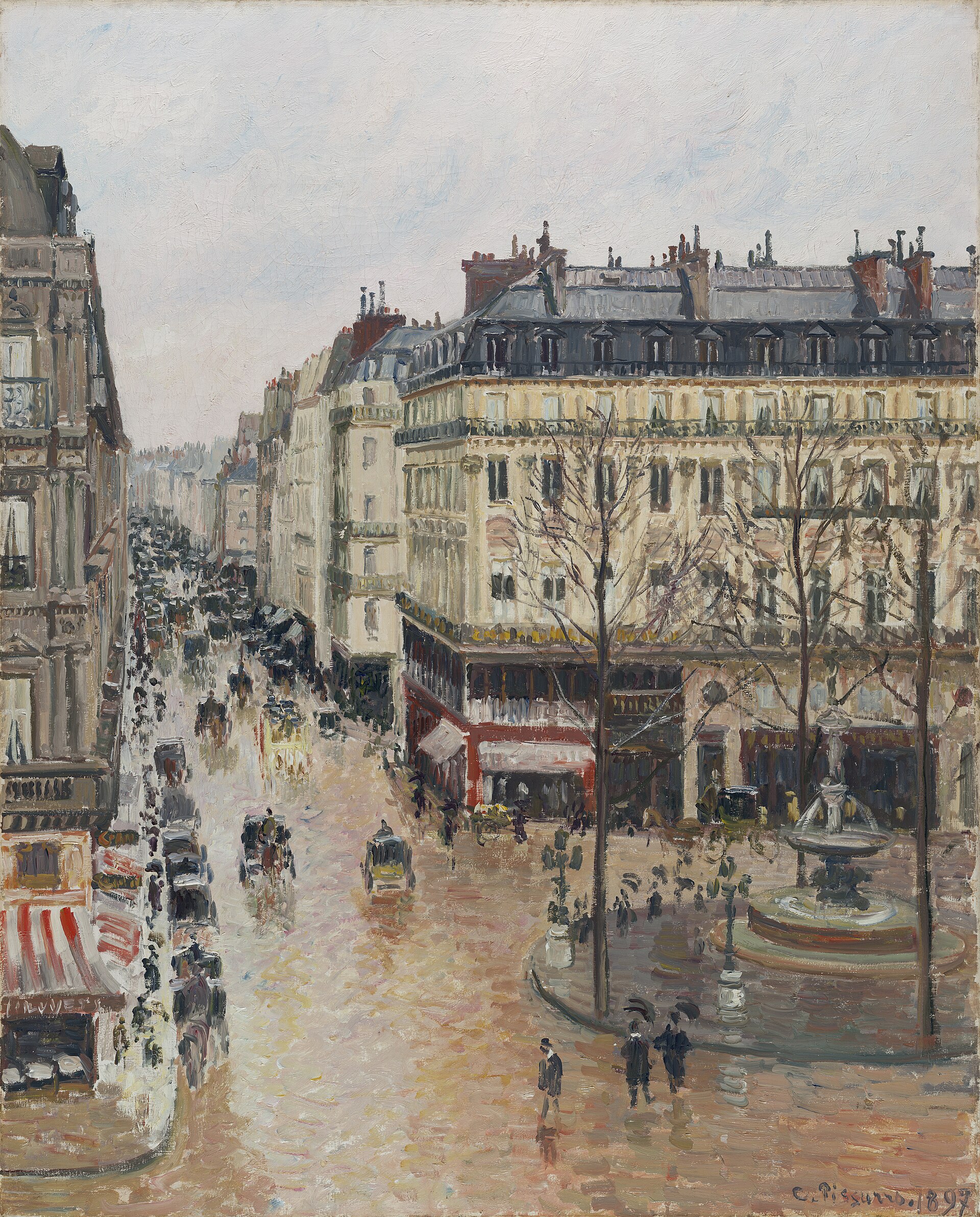 Rue Saint-Honore in the Afternoon. Effect of Rain
