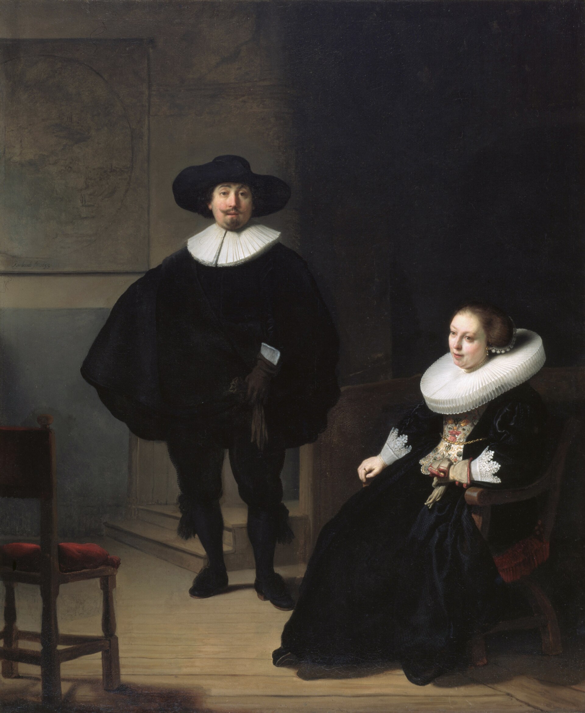 Rembrandt, A Lady and Gentleman in Black, 1633