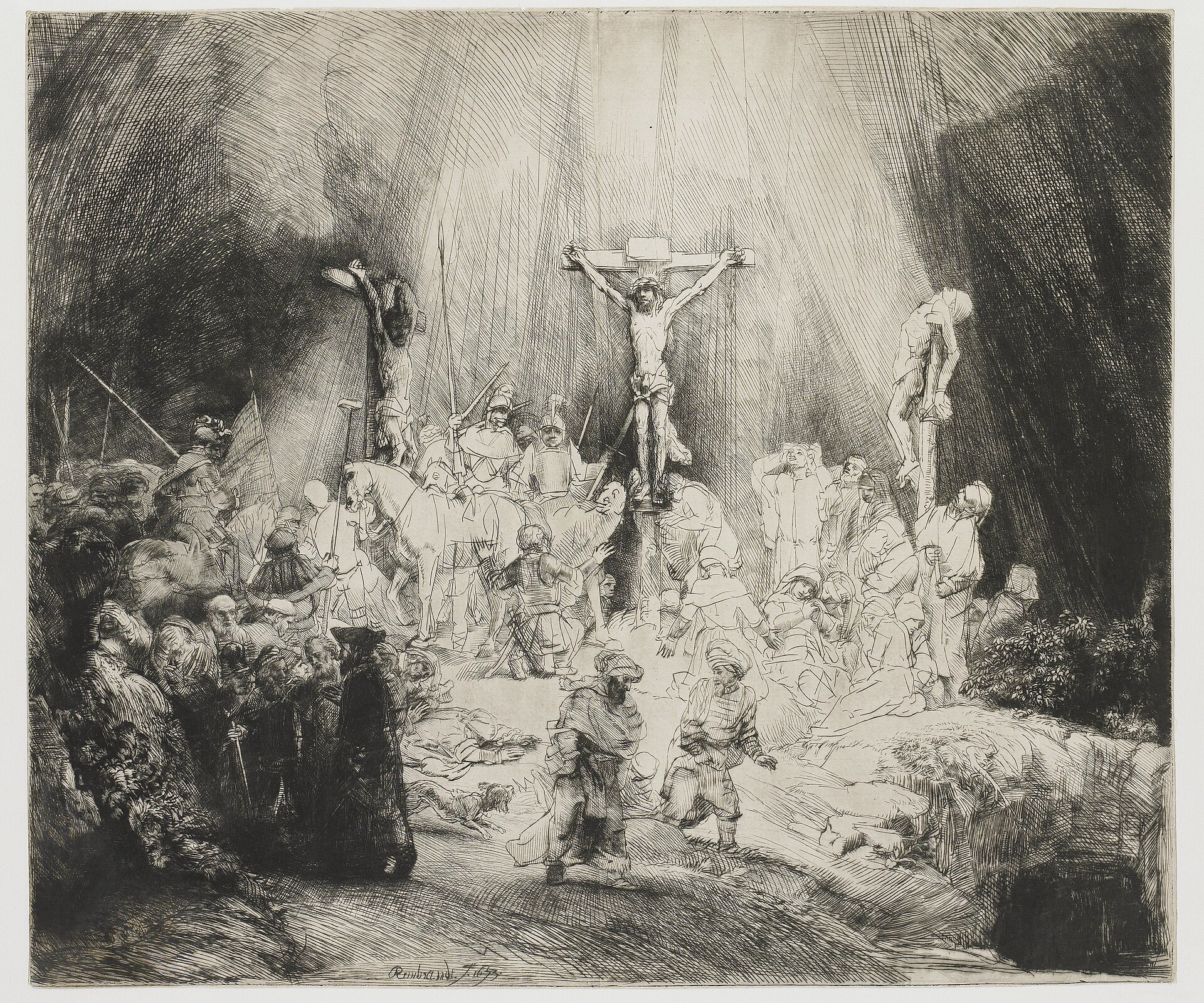 The Three Crosses, state III (5), signed and dated