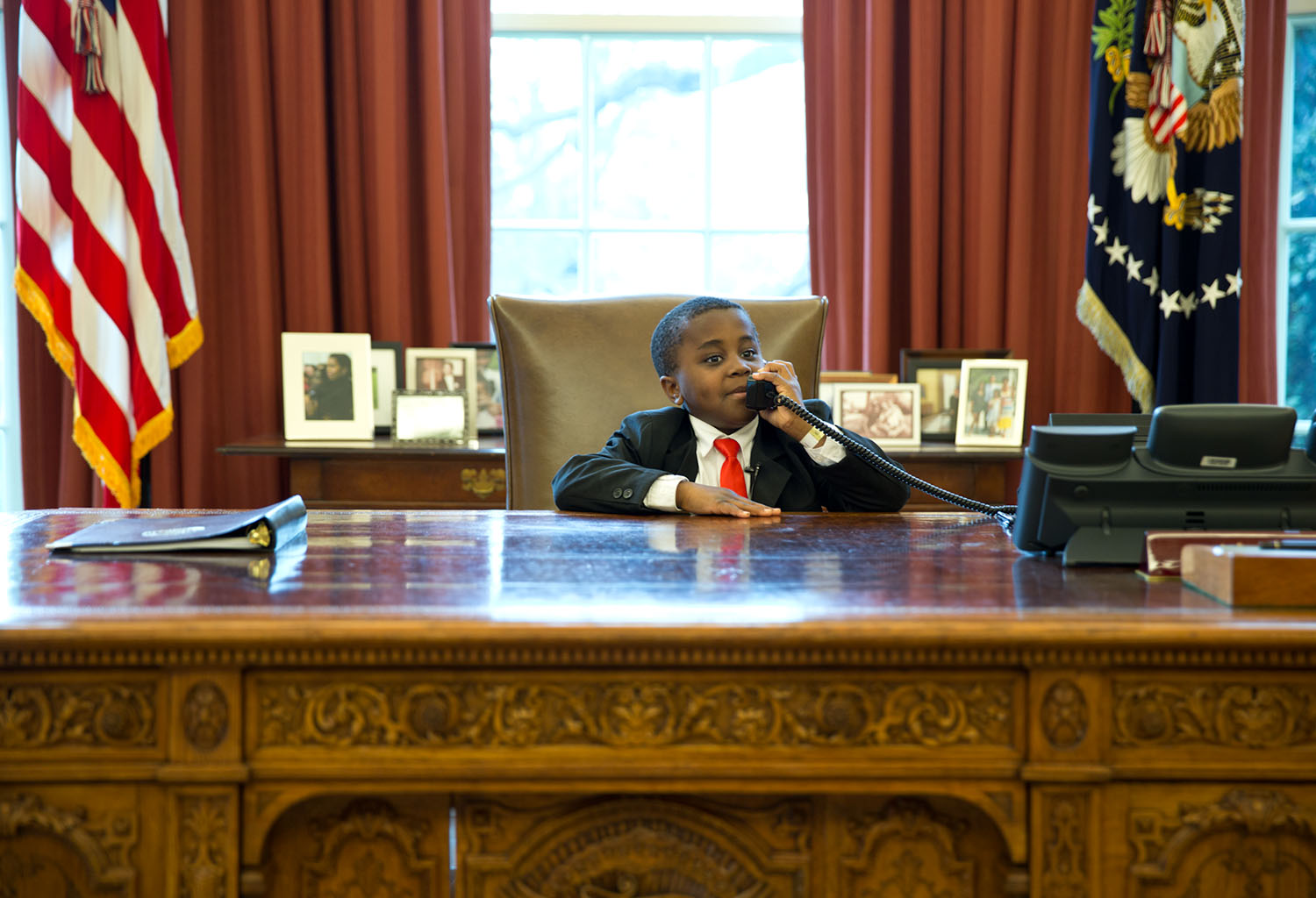 "Kid President" at the desk, 2013