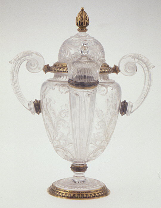 Double-spouted vase with cover, attributed to Reinhold Vasters