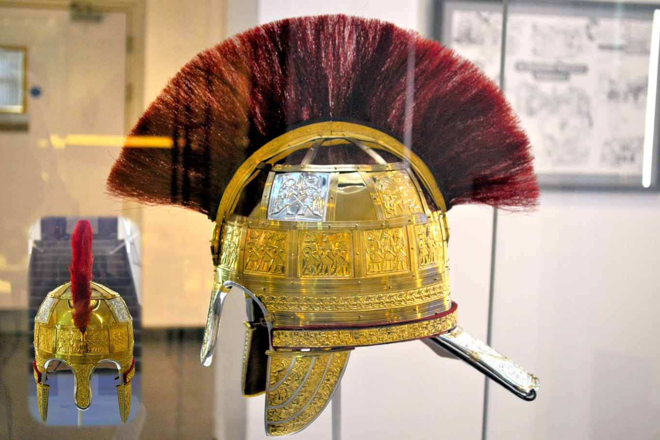 Modern replica of the Staffordshire helmet